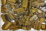 Lot: lbs Polished Tiger's Eye Slabs - + Pieces #147320-3